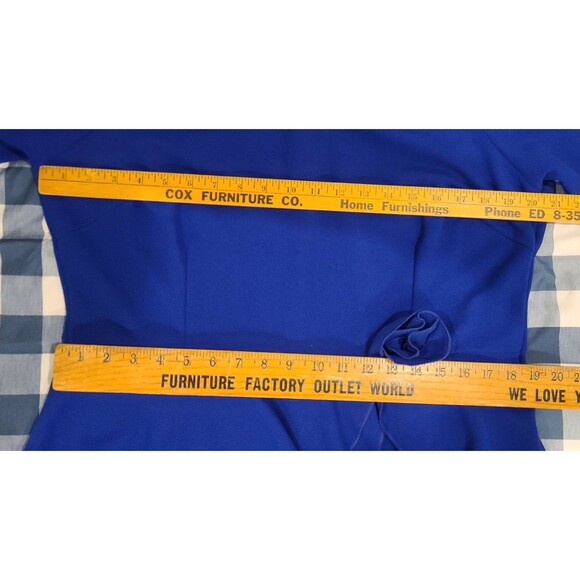 Royal Blue Off-Shoulder Peplum Mermaid Gown XXL Formal Evening Dress - Picture 3 of 7